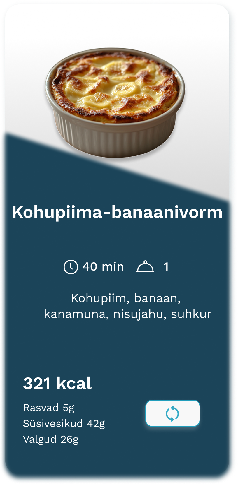Kohupiima-banaanivorm