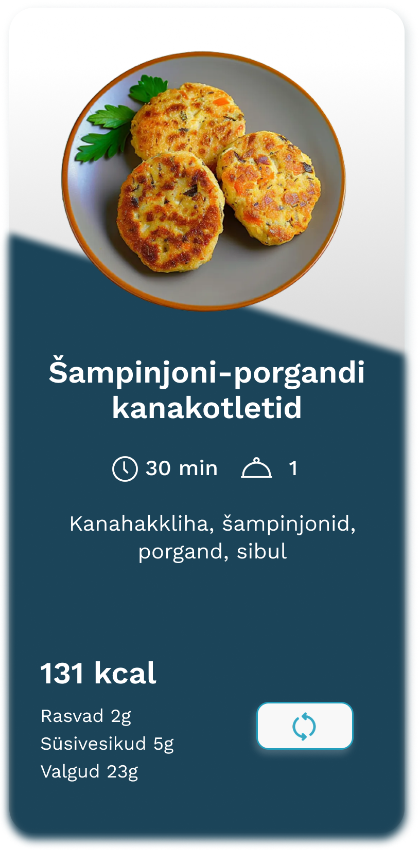 Šampinjoni-porgandi kanakotletid