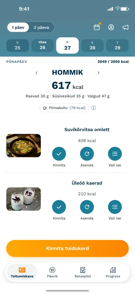 FORMA toitumiskava rakenduses